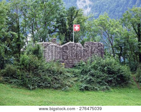 Burgruine Stralegg Or Romische Ruine Strahlegg Above The Amden Settlement - Canton Of St. Gallen - S