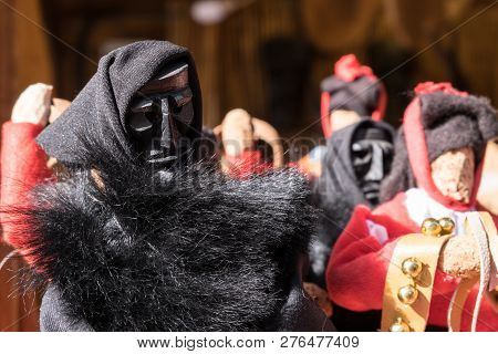 Mamuthones And Issohadores, Mamoiada Traditional Masks, Nuoro, Sardinia, Italy