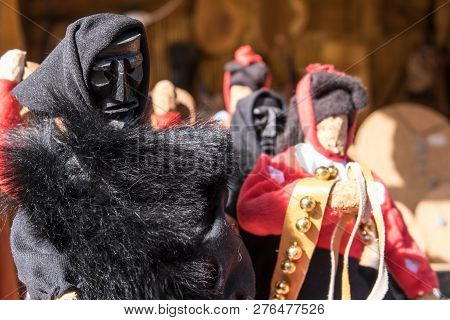 Mamuthones And Issohadores, Mamoiada Traditional Masks, Nuoro, Sardinia, Italy