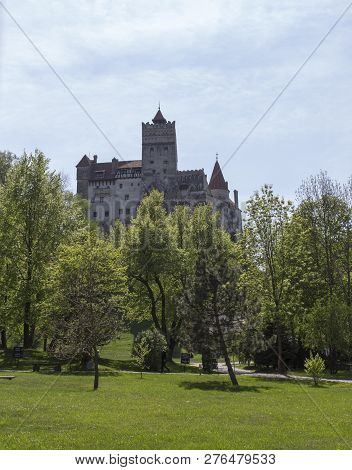 Bran Castle In Transilvania During Spring
