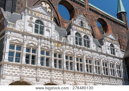 Historic Town Hall Of Lübeck, Germany, Europe