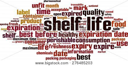 Shelf Life Word Cloud Concept. Vector Illustration