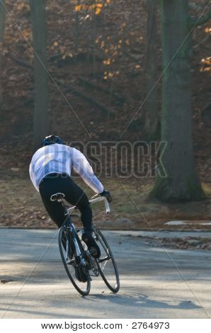 Morning Cyclist Racing