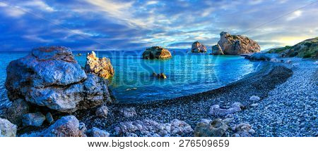 Best beaches of Cyprus - Petra tou Romiou, famous as a birthplace of Aphrodite