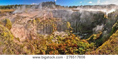 Craters Of The Moon Geothermal Park In Taupo, New Zealand