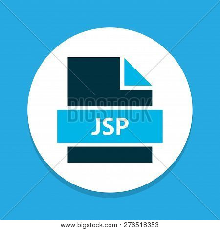 File Jsp Icon Colored Symbol. Premium Quality Isolated Java Server Element In Trendy Style.