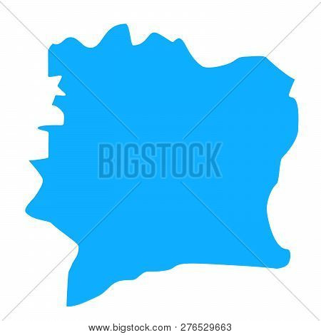 Map Of Cote Divoire. Silhouette Of Map Of Cote Divoire  Illustration