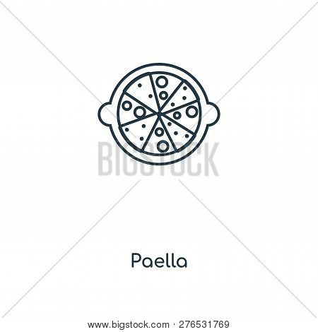 Paella Icon In Trendy Design Style. Paella Icon Isolated On White Background. Paella Vector Icon Sim