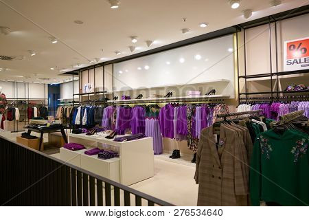 DUSSELDORF, GERMANY - CIRCA SEPTEMBER, 2018: interior shot of a shop in Dusseldorf.