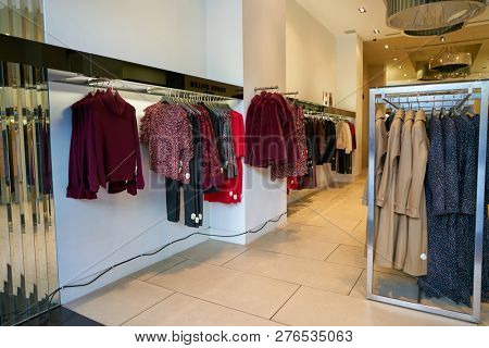 DUSSELDORF, GERMANY - CIRCA SEPTEMBER, 2018: interior shot of a shop in Dusseldorf.