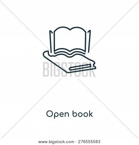 Open Book Icon In Trendy Design Style. Open Book Icon Isolated On White Background. Open Book Vector