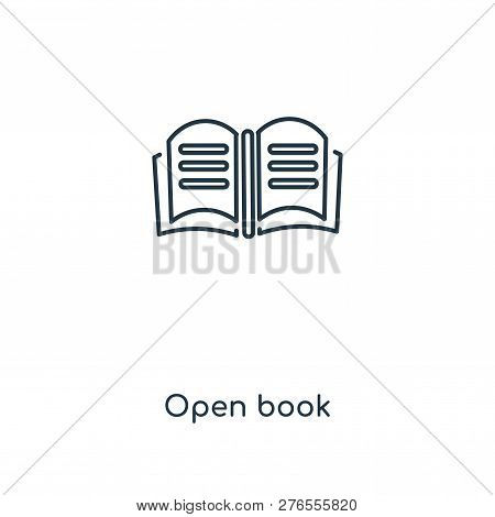Open Book Icon In Trendy Design Style. Open Book Icon Isolated On White Background. Open Book Vector