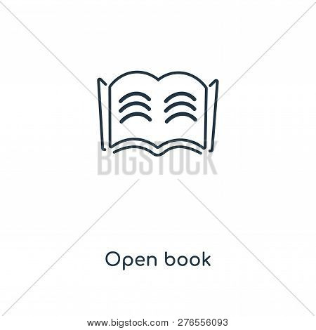 Open Book Icon In Trendy Design Style. Open Book Icon Isolated On White Background. Open Book Vector