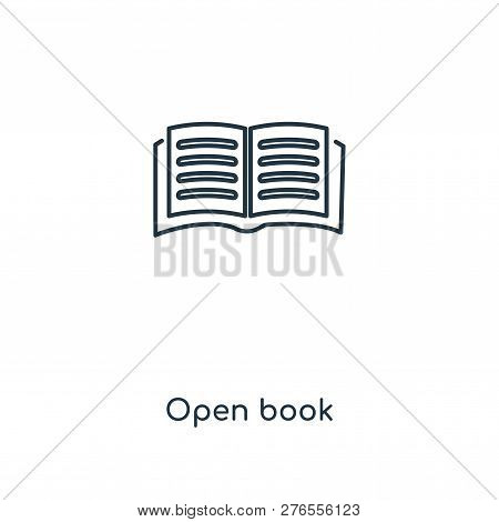 Open Book Icon In Trendy Design Style. Open Book Icon Isolated On White Background. Open Book Vector