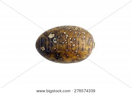 Hog Plum Spondias Pinnata Forest Fruit (makok Thai Word) Isolated On White Background Closeup