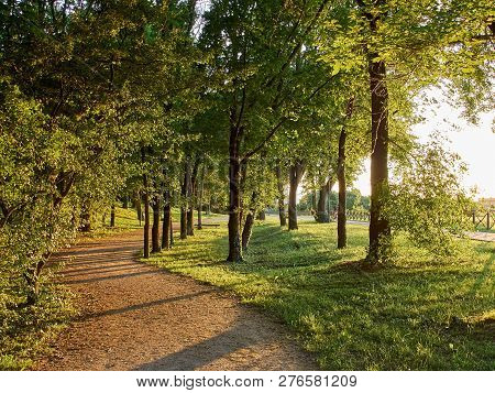 Park Full Of Greenery In The Suburbs Of Milan, Cernusco Sul Naviglio