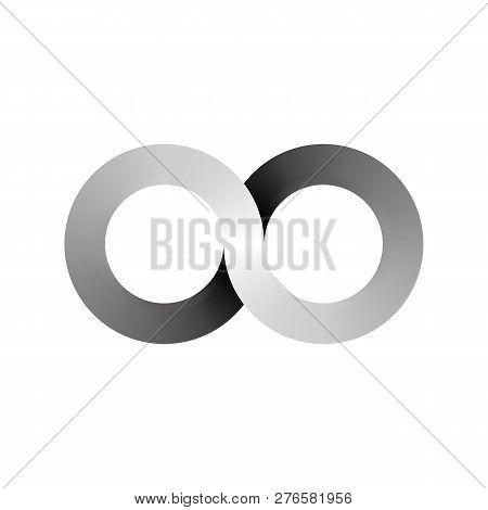 Infinity Symbol Icon, Aka Lemniscate, Looks Like Sideways Number Eight. Mathematic Symbol Representi