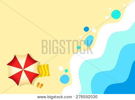 Sandy Beach Tropical Background Ocean, Abstract Sea. Sunny Summe
