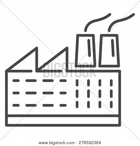 Eco Energy Factory Icon. Outline Eco Energy Factory Icon For Web Design Isolated On White Background