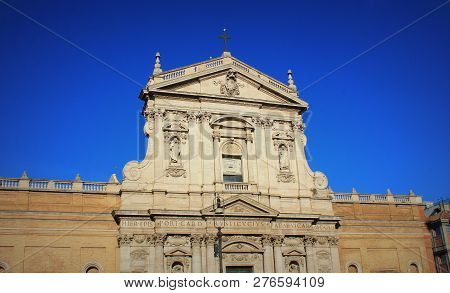 Rome, Italy - Church Of Saint Susanna At The Quirinal Hill. Baroque Facade
