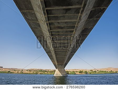 Large Cable Stayed Road Bridge Over Large River