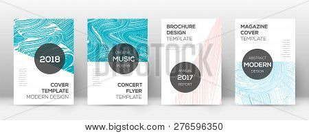 Cover Page Design Template. Modern Brochure Layout. Cool Trendy Abstract Cover Page. Pink And Blue G