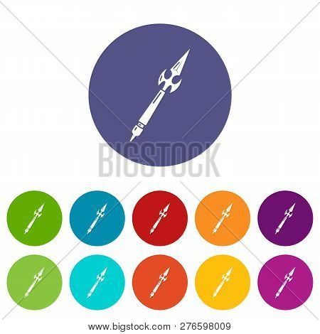 Spear Battle Icon. Simple Illustration Of Spear Battle Icon For Web