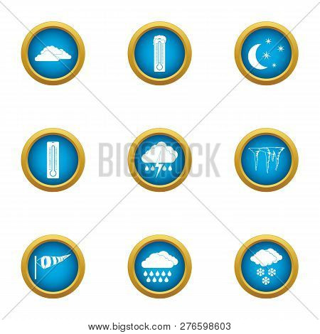 Ambience Icons Set. Flat Set Of 9 Ambience Icons For Web Isolated On White Background