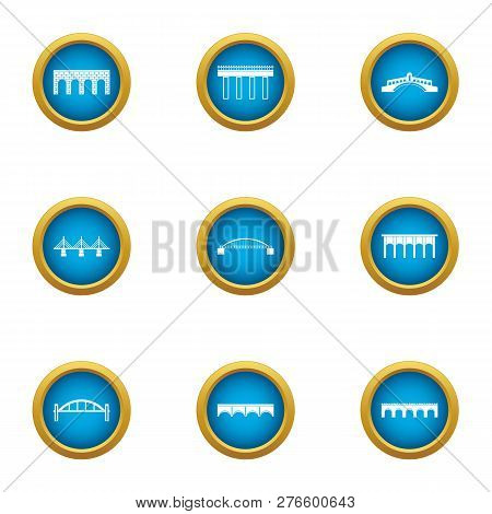 Roadbed Icons Set. Flat Set Of 9 Roadbed Icons For Web Isolated On White Background