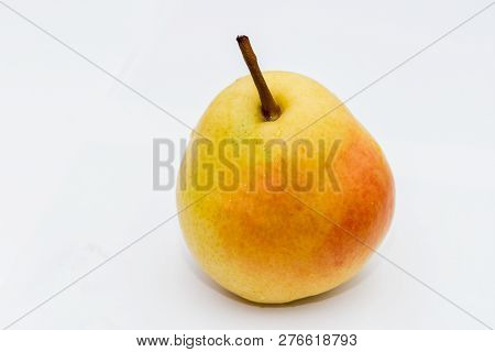 The Organic Pear On The White Background