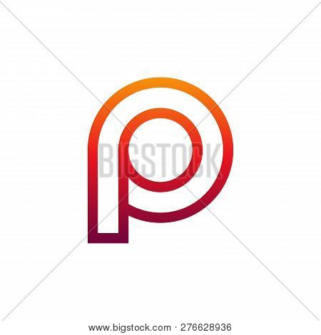 Letter P Logo Icon Design Template Elements, Initial P Logo Concept - Vector