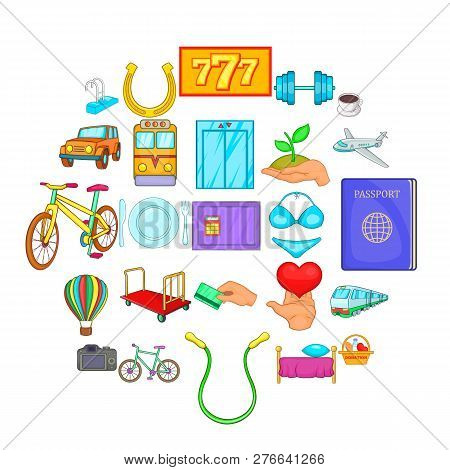 Attendance Icons Set. Cartoon Set Of 25 Attendance Icons For Web Isolated On White Background