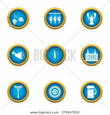 Offal Icons Set. Flat Set Of 9 Offal Icons For Web Isolated On White Background