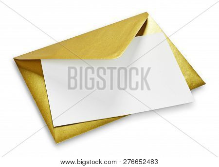 Golden Envelope White Image & Photo (Free Trial) | Bigstock