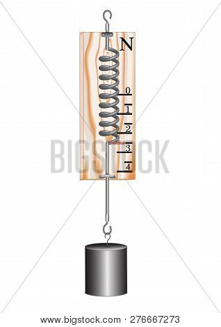 A Demonstration School Dynamometer That Shows The Strength Of The Action, The Force Is Measured In N