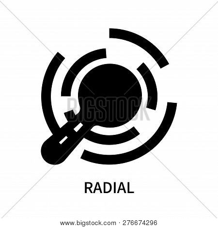 Radial Icon Isolated On White Background. Radial Icon Simple Sign. Radial Icon Trendy And Modern Sym