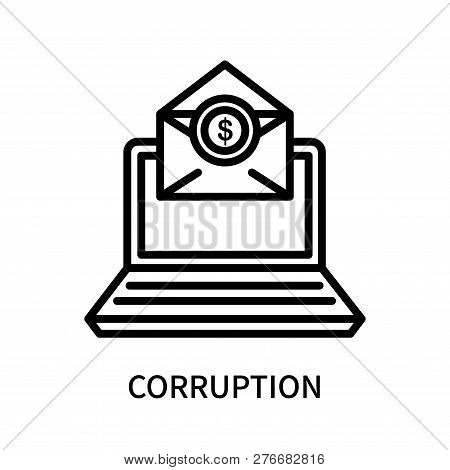 Corruption Icon Isolated On White Background. Corruption Icon Simple Sign. Corruption Icon Trendy An