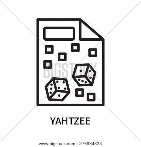 Yahtzee Icon Isolated On White Background. Yahtzee Icon Simple Sign. Yahtzee Icon Trendy And Modern 