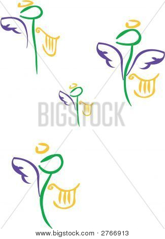 Forma del ángel del vector