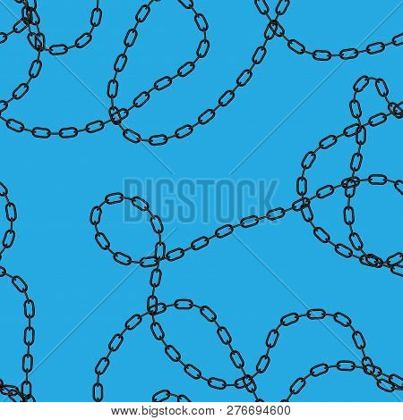 Chain Jewelry Seamless Pattern Background. Vector Illustration
