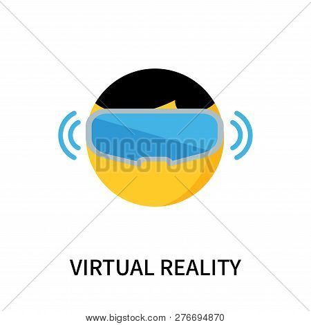 Virtual Reality Icon Isolated On White Background. Virtual Reality Icon Simple Sign. Virtual Reality