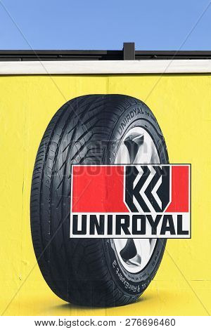 Belleville, France - December 30, 2018: Uniroyal Logo On A Wall. Uniroyal Is An American Manufacture