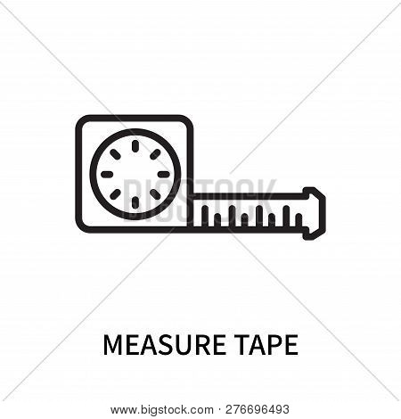 Measure Tape Icon Isolated On White Background. Measure Tape Icon Simple Sign. Measure Tape Icon Tre