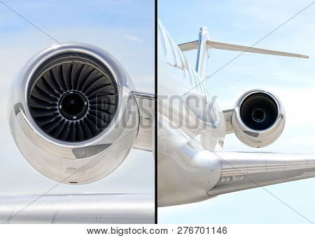 Jet Engine On Luxury Private Aircraft - Bombardier