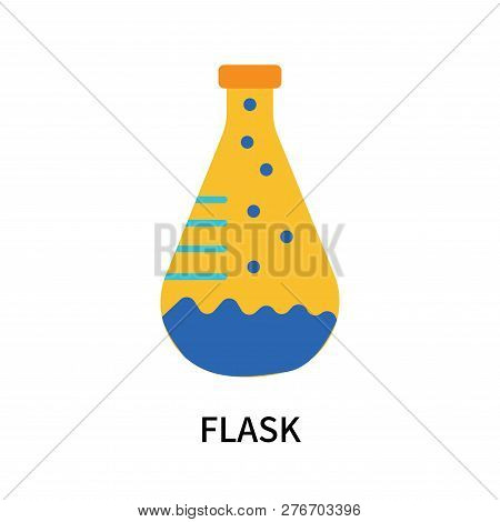 Flask Icon Isolated On White Background. Flask Icon Simple Sign. Flask Icon Trendy And Modern Symbol