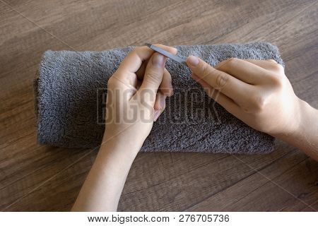 Hand Care, Folk Hand Care. Manicure. Spa Procedure For Beauty Hands. Beauty And Spa Concept.