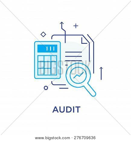 Calculator, Data, Study. Vector Eps 10. Growth Chart. Training Business School. Stock Vector Illustr