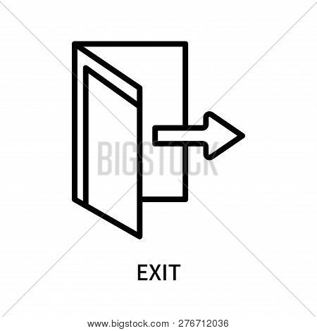 Exit Icon Isolated On White Background. Exit Icon Simple Sign. Exit Icon Trendy And Modern Symbol Fo