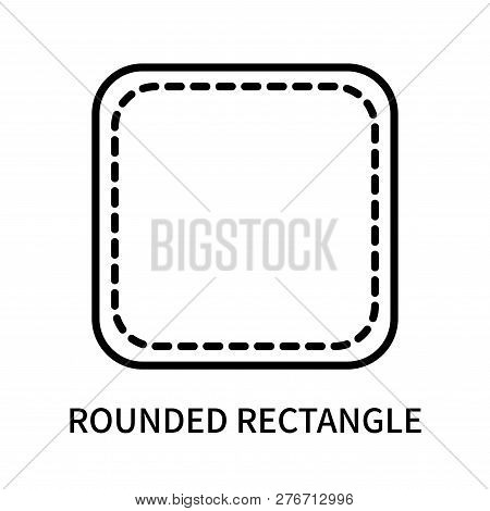 Rounded Rectangle Icon Isolated On White Background. Rounded Rectangle Icon Simple Sign. Rounded Rec