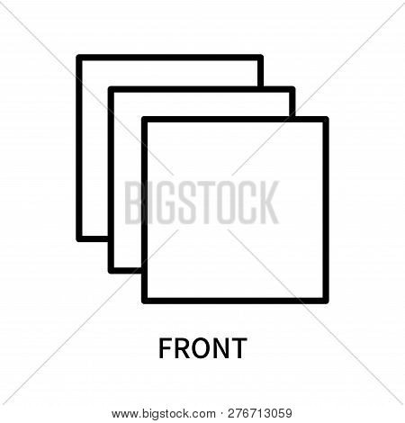 Front Icon Isolated On White Background. Front Icon Simple Sign. Front Icon Trendy And Modern Symbol